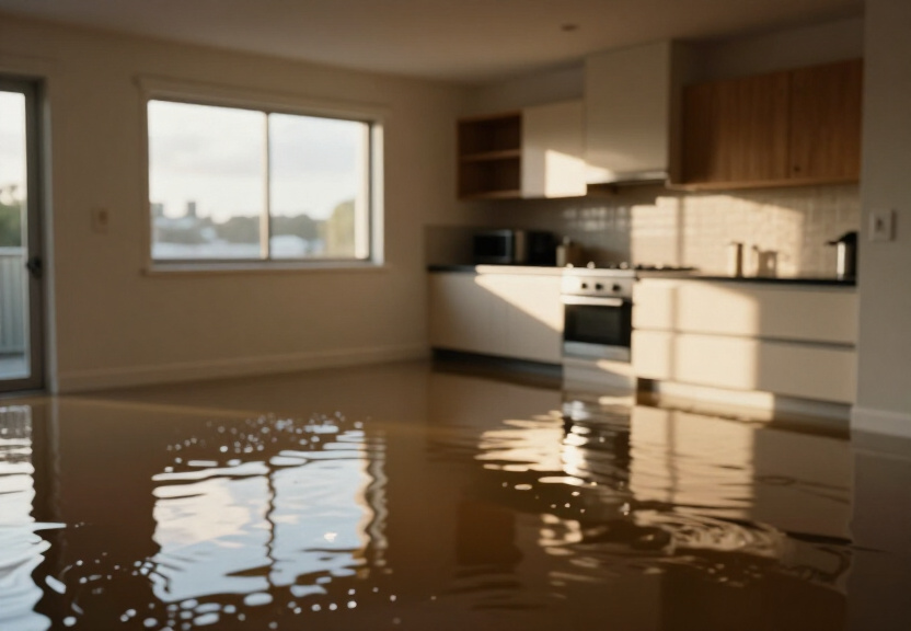 Flooded basement in Greenhills Beach before restoration